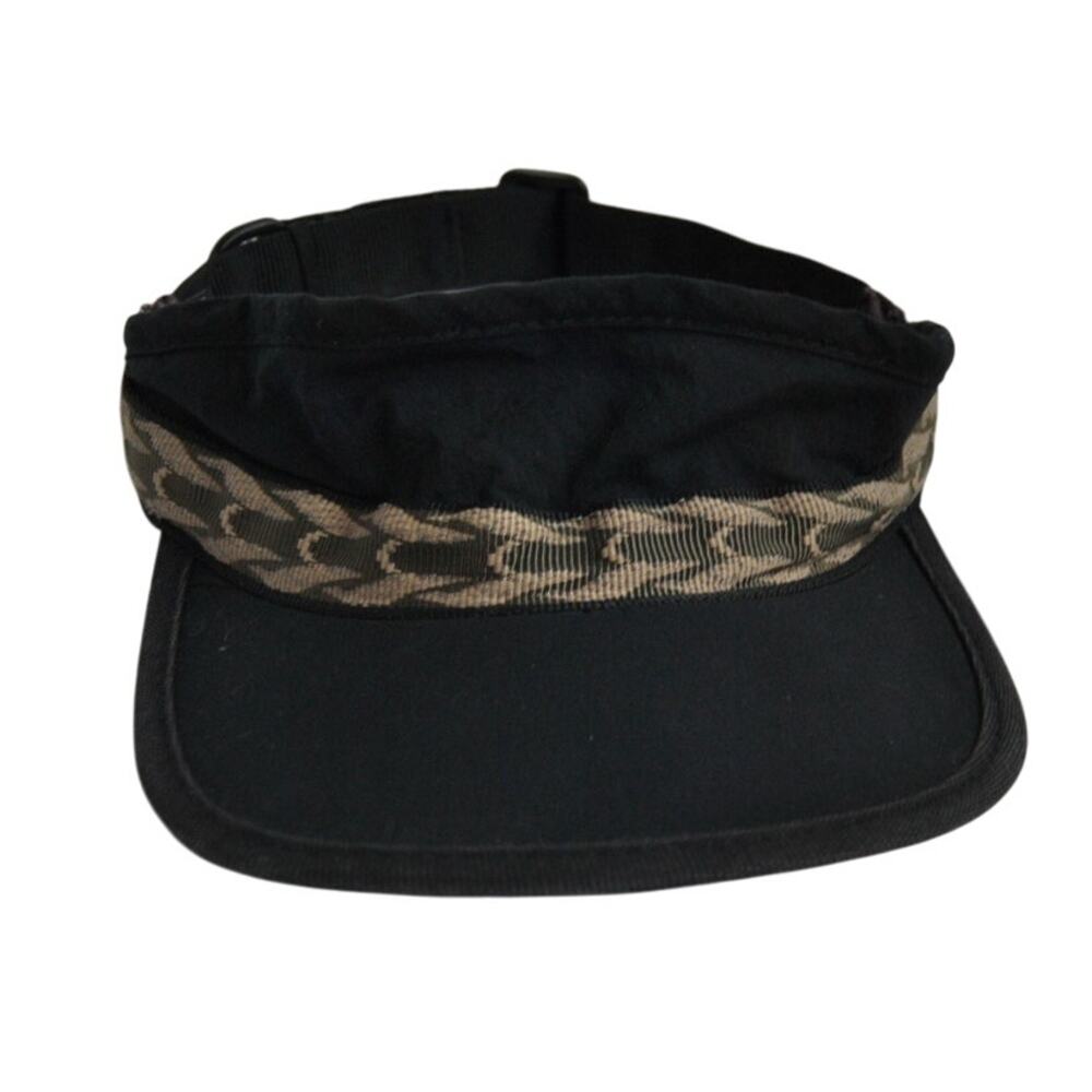 Kauv Women's Black & Brown Adjustable Visor OSFM - Picture 2 of 9